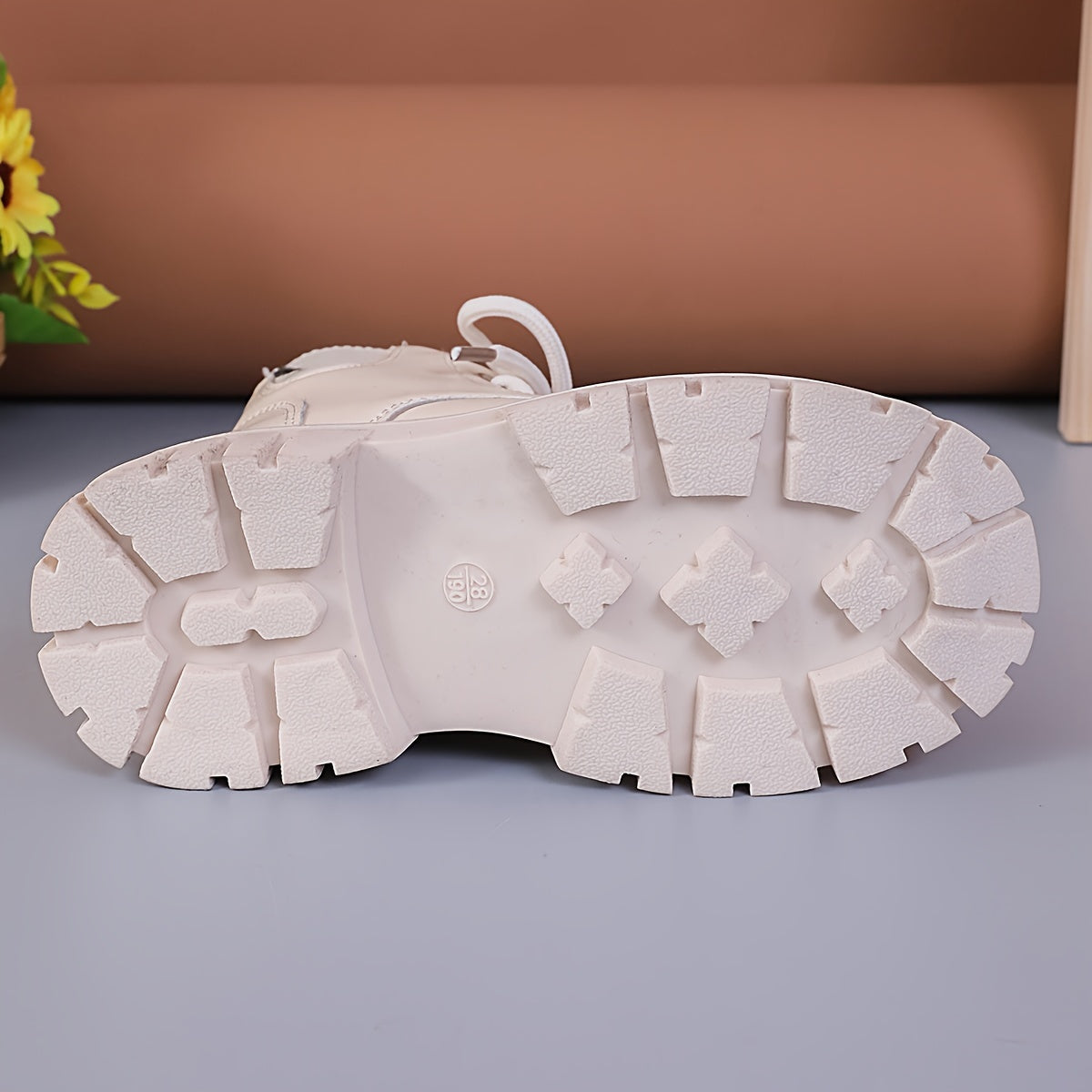 Botas altas de invierno negras para niños y niñas con forro de felpa y cierre de cremallera