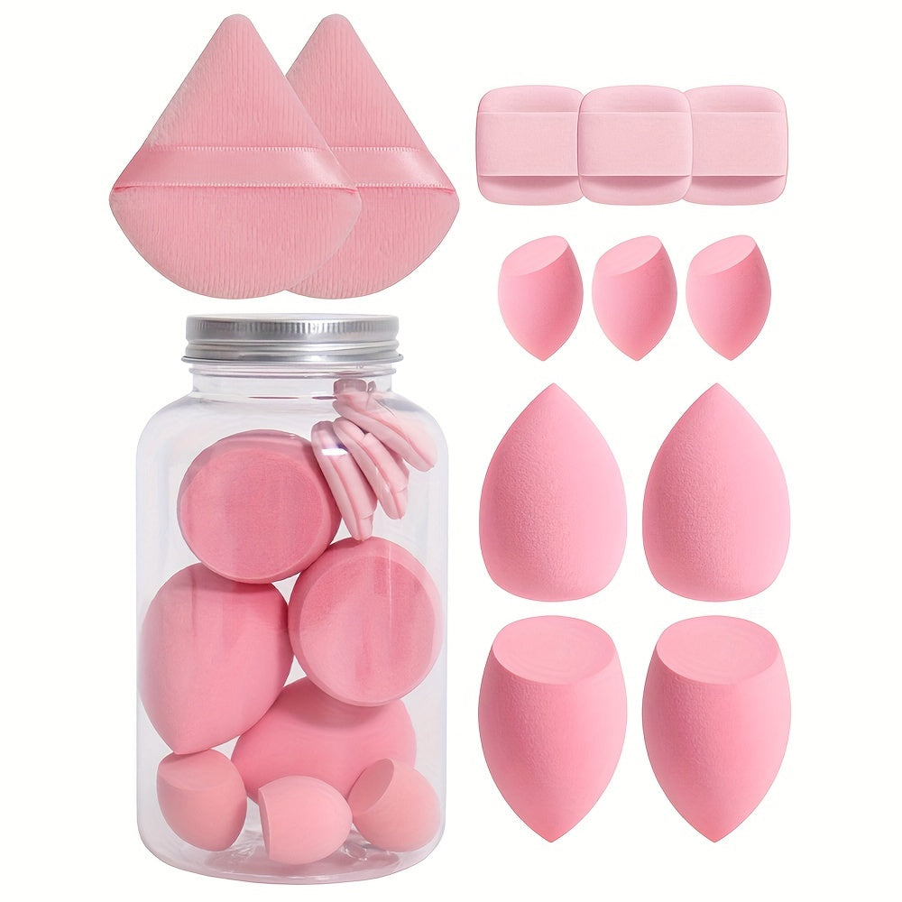 Set de 12 esponjas de maquillaje sin látex para base líquida y corrector