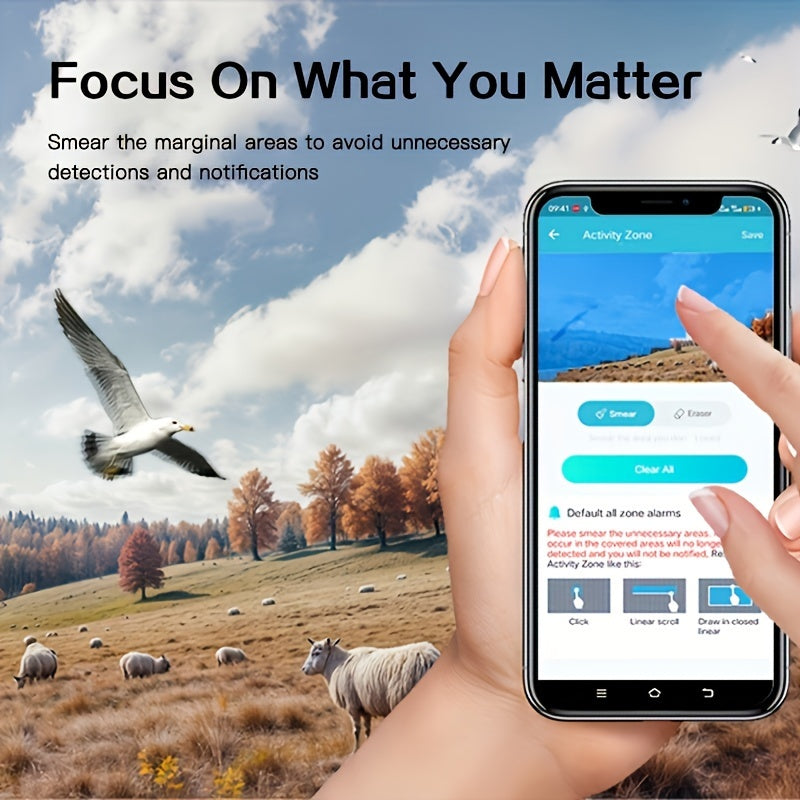 1080P Солнечная уличная камера видеонаблюдения 4G LTE с ночным видением, обнаружением движения, PTZ, двусторонним звуком, SD-картой и облачным хранилищем