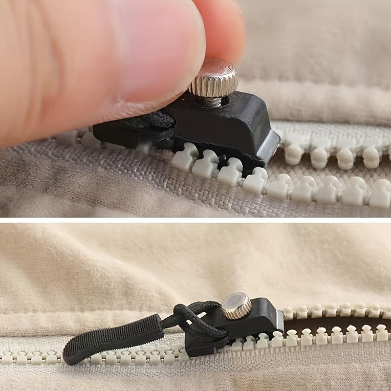 4/10/20 шт. Черный набор для ремонта молний - без инструментов, съемные замены для сумок, пальто, одежды, обуви, ботинок. Легкий DIY ремонт для головок молний.