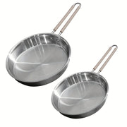 Stainless Steel 3-Layer Frying Pan 15/13 Inch Durable Dishwasher Safe