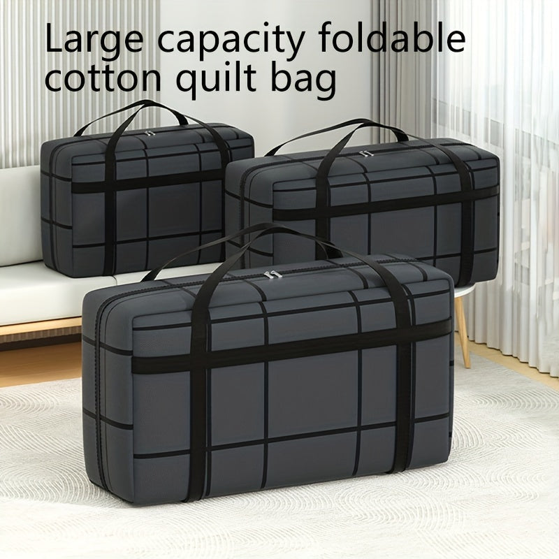 Katta va mustahkam ko'chirish sumkasi tutqichlar bilan - kiyimlar, yostiqlar, Rojdestvo bezaklari va boshqalarni saqlash uchun mukammal! Uy tartibi, sayohat va shkaf tizimlari uchun ajoyib.