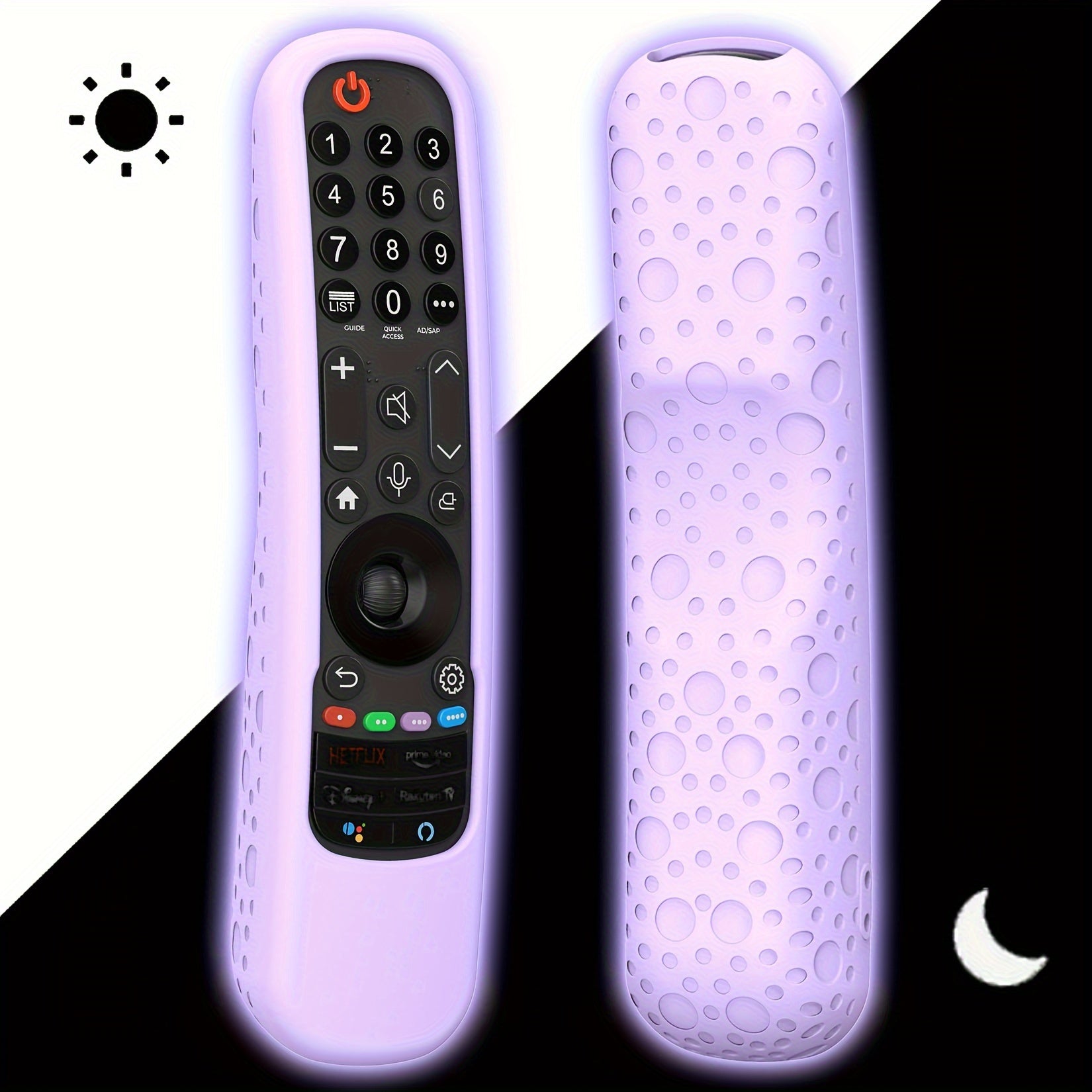 Universal Silicone Remote Control Cover for Magic TV 2024 Model Anti-Slip Glow-in-the-Dark