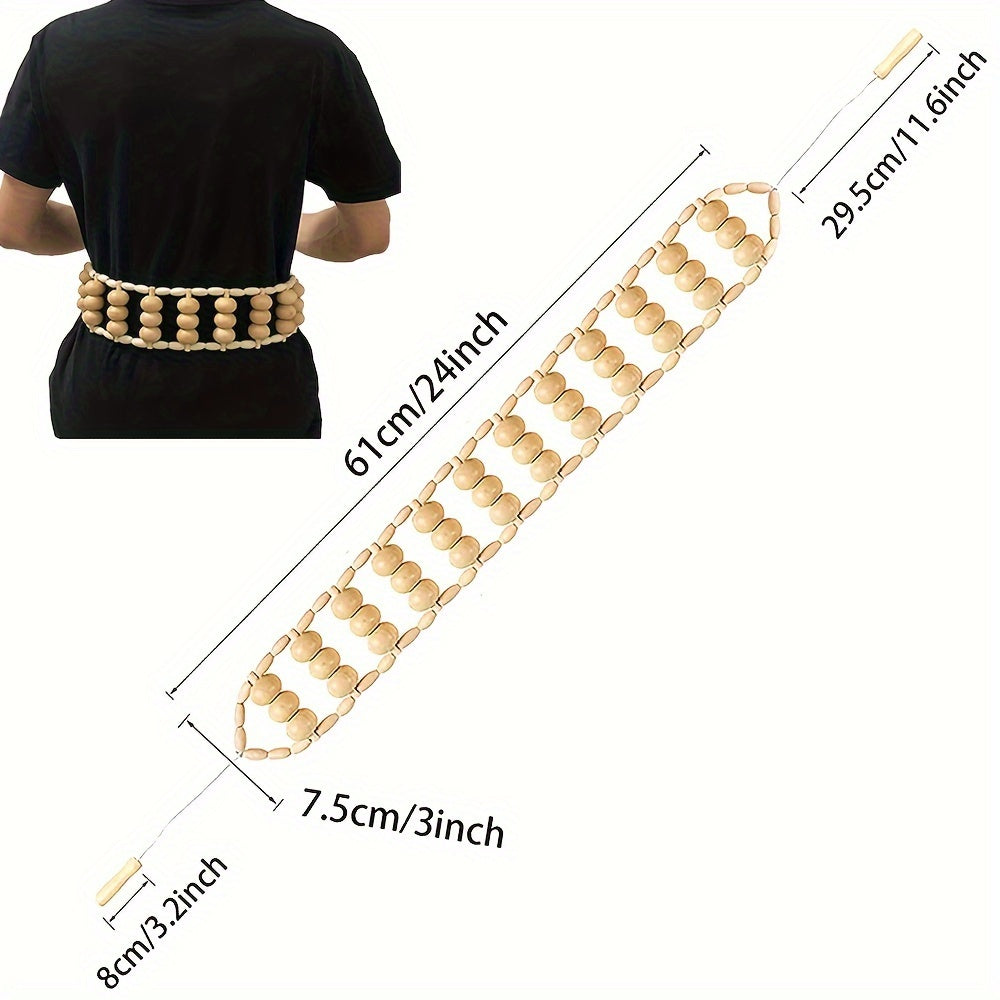 Handmade Wooden Massage Roller for Full Body Pain Relief Back Neck Waist Legs