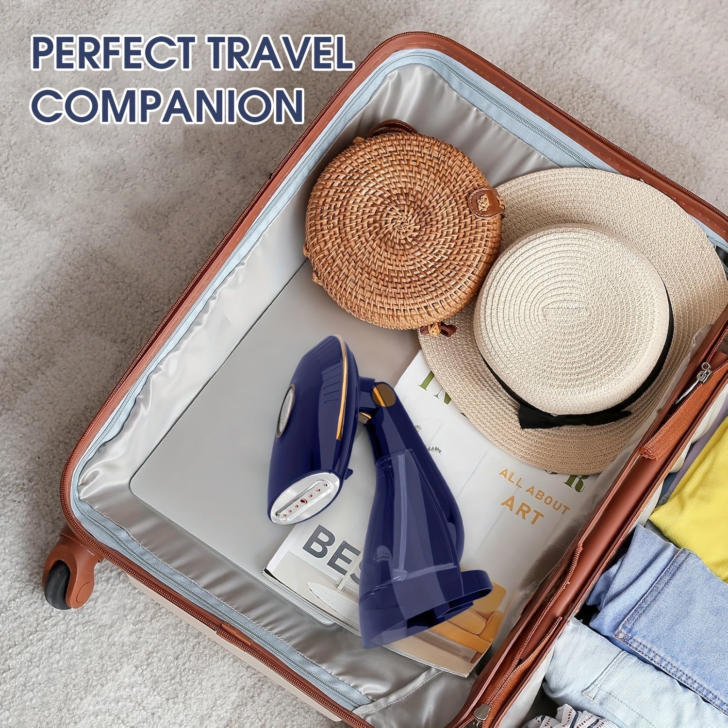 PANCERKA 1500W Портативный паровой утюг: Быстрый разогрев за 30 секунд, защита от перегрева, большой водяной бак, вертикальная глажка, стабильная подача пара для эффективного удаления складок, европейский стандарт