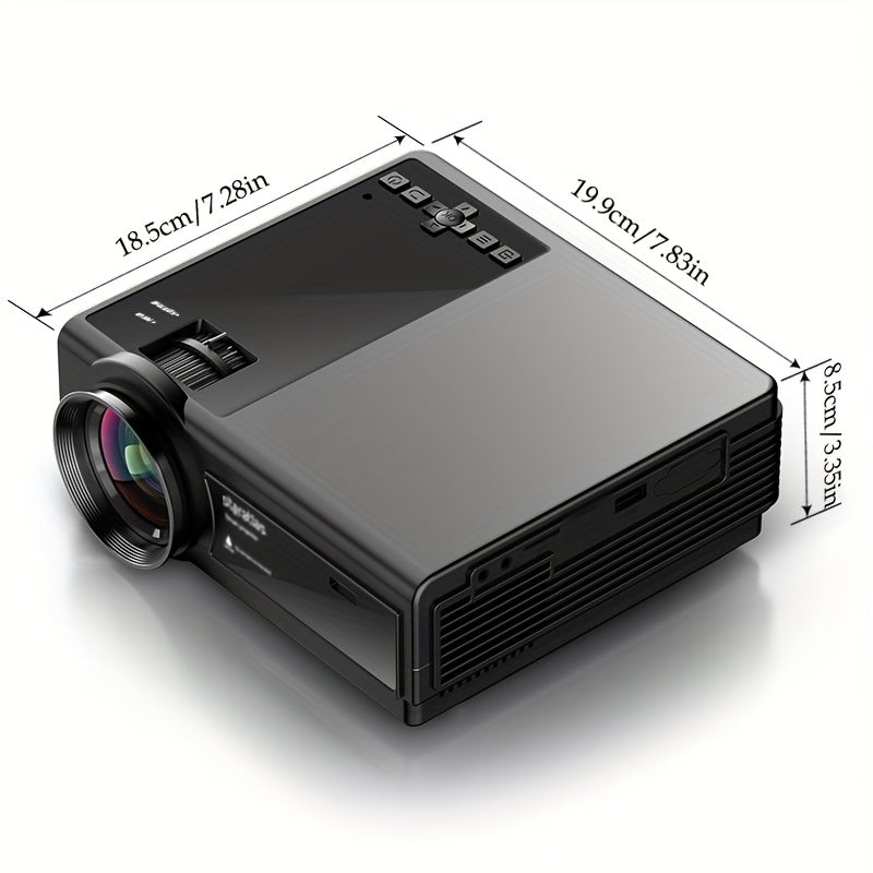 Sunys Portable Cinema Projector 1080P Full HD va 5G WiFi bilan mini uy kinoteatri tajribasini, jonli ranglar va 5.08 metr ekran o'lchamigacha taklif etadi. Mos keladi