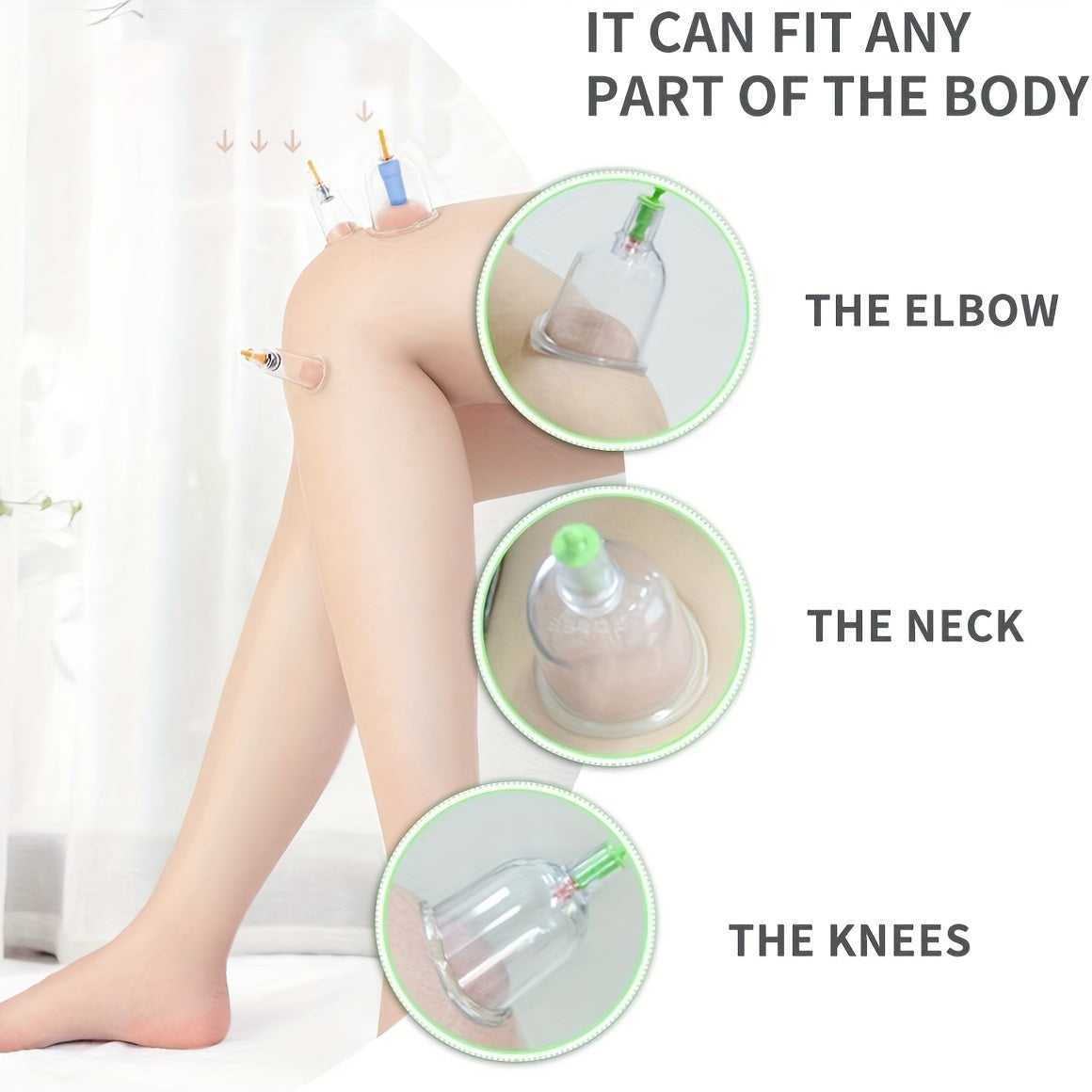 12-Piece Cupping Therapy Set with Pump and 6 Jar Shapes for Relaxation