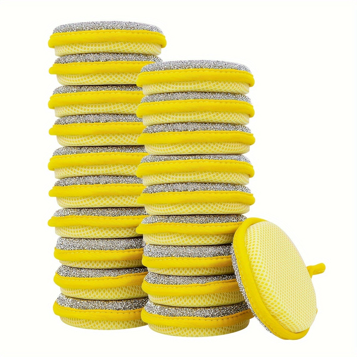 Contemporary Polyester Dish Scrubber Pack Non-Stick Oil Absorbent Round Kitchen Towel