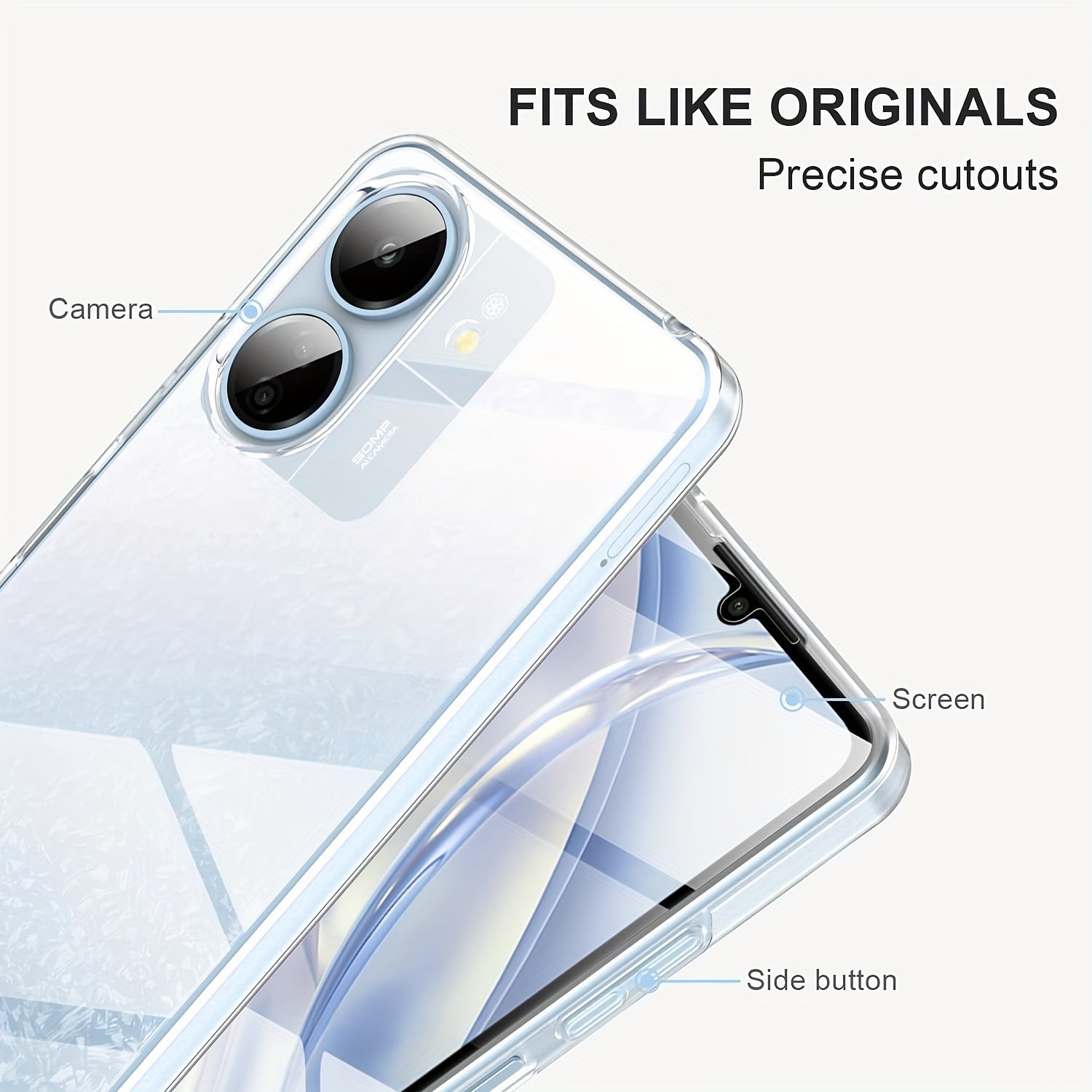 360 Full Body Phone Case for Xiaomi Models with Double Transparent Cover and Screen Protector