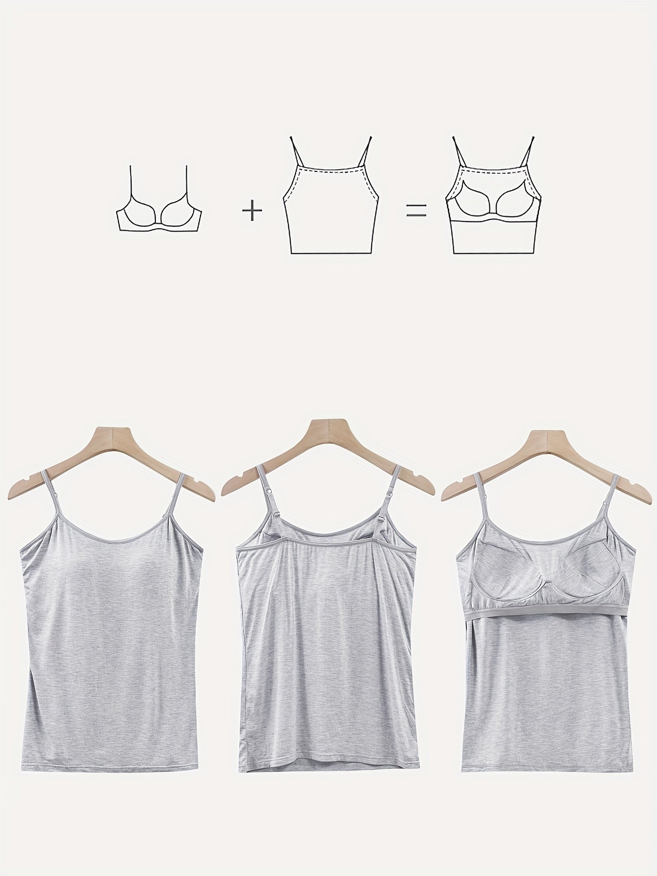 Women's Suspender Vests Cotton Adjustable Sleeveless Top for Women