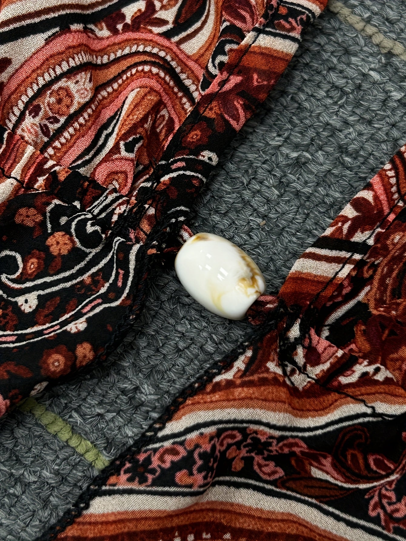 Plus Size Women's Beaded Spaghetti Strapless Top V-Neck Geometric Pattern