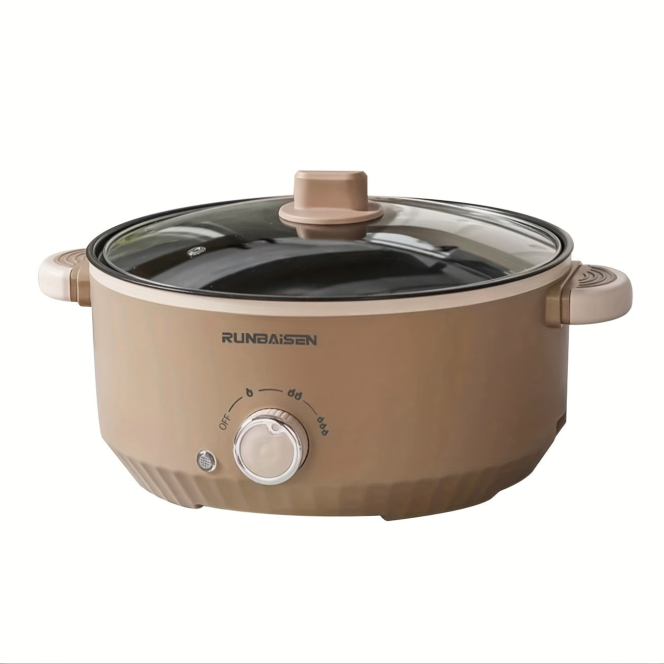 Electric Steamer with Hot Pot Noodle Cooker Wok Glass Lid for Kitchen Dormitory