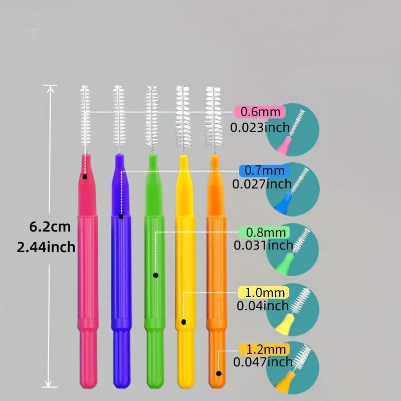 60 dona tish bo'shlig'ini tozalash cho'tkalari kattalar uchun plastik og'iz parvarishi
