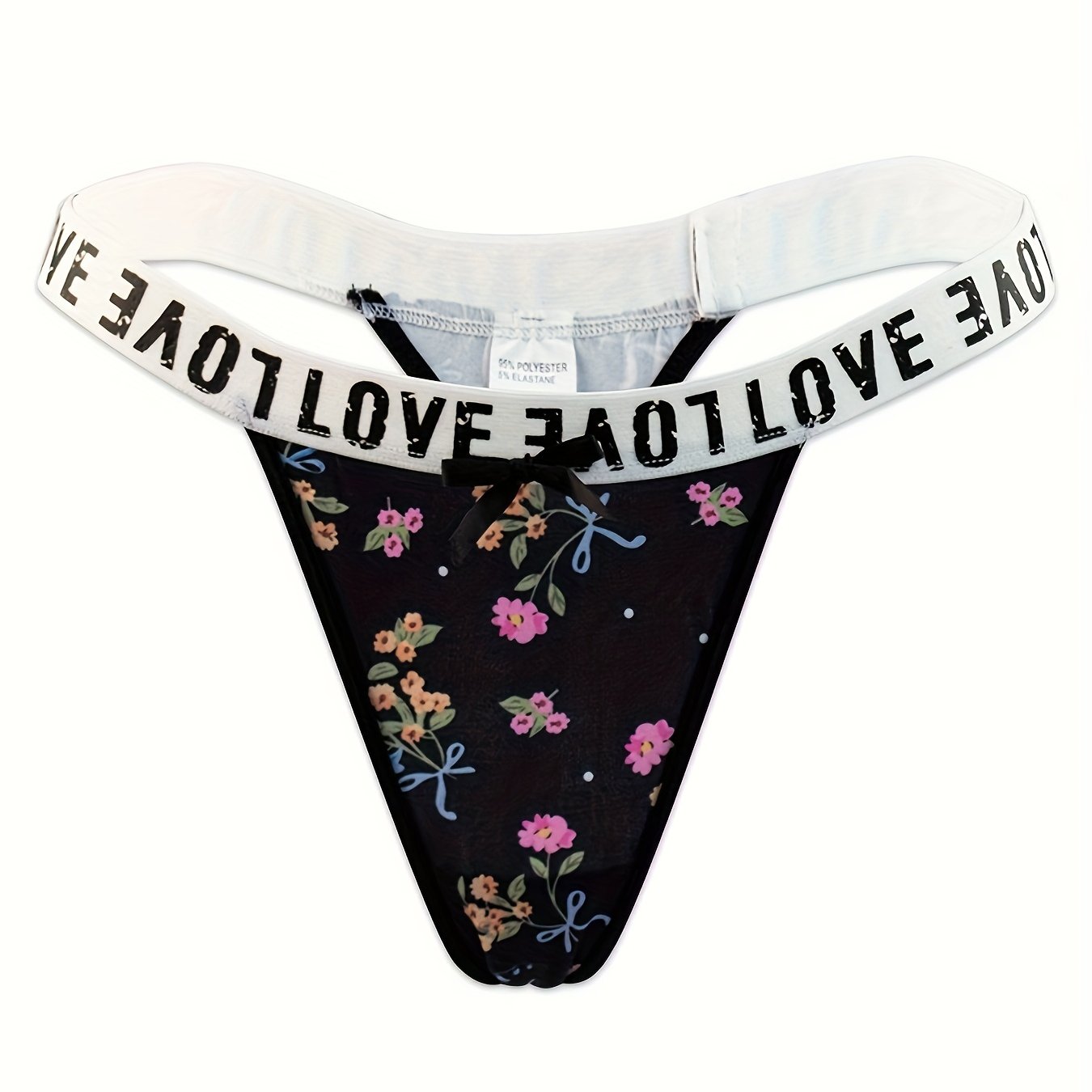 Women's Floral Lace Low Waist Thong Panties Sexy Lingerie