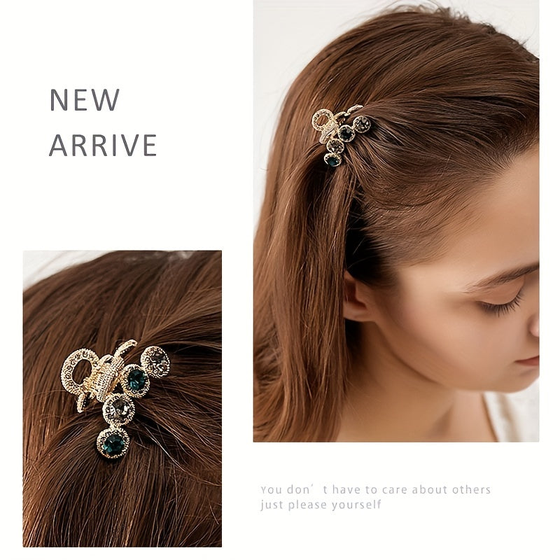 Stylish Crystal Hair Clip Alloy Rhinestone for Women and Girls
