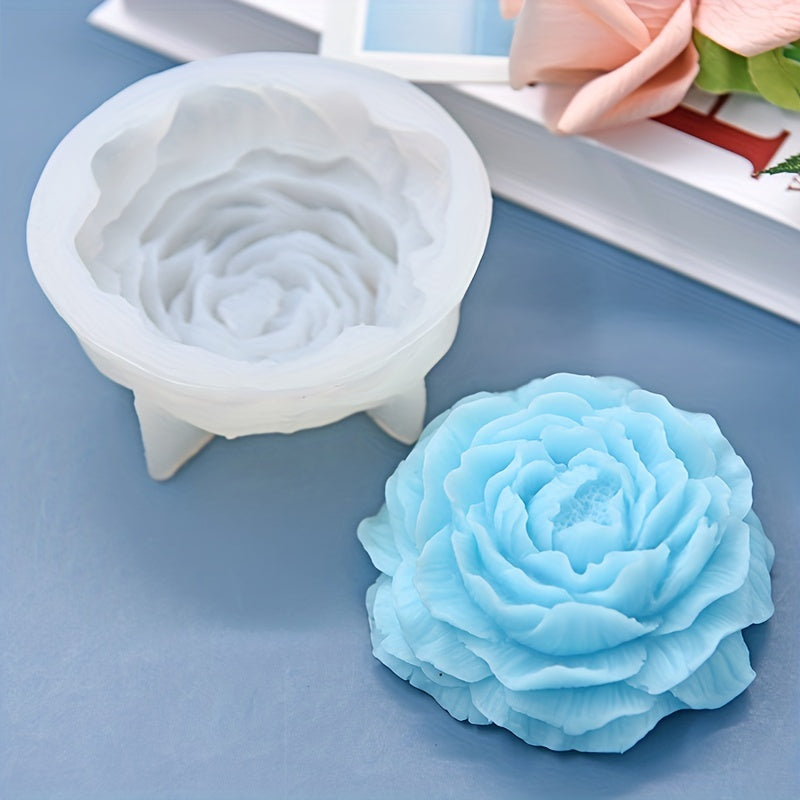 Silicone Peony Flower Mold for Desserts, Chocolate, Soap, and Cake Decorations