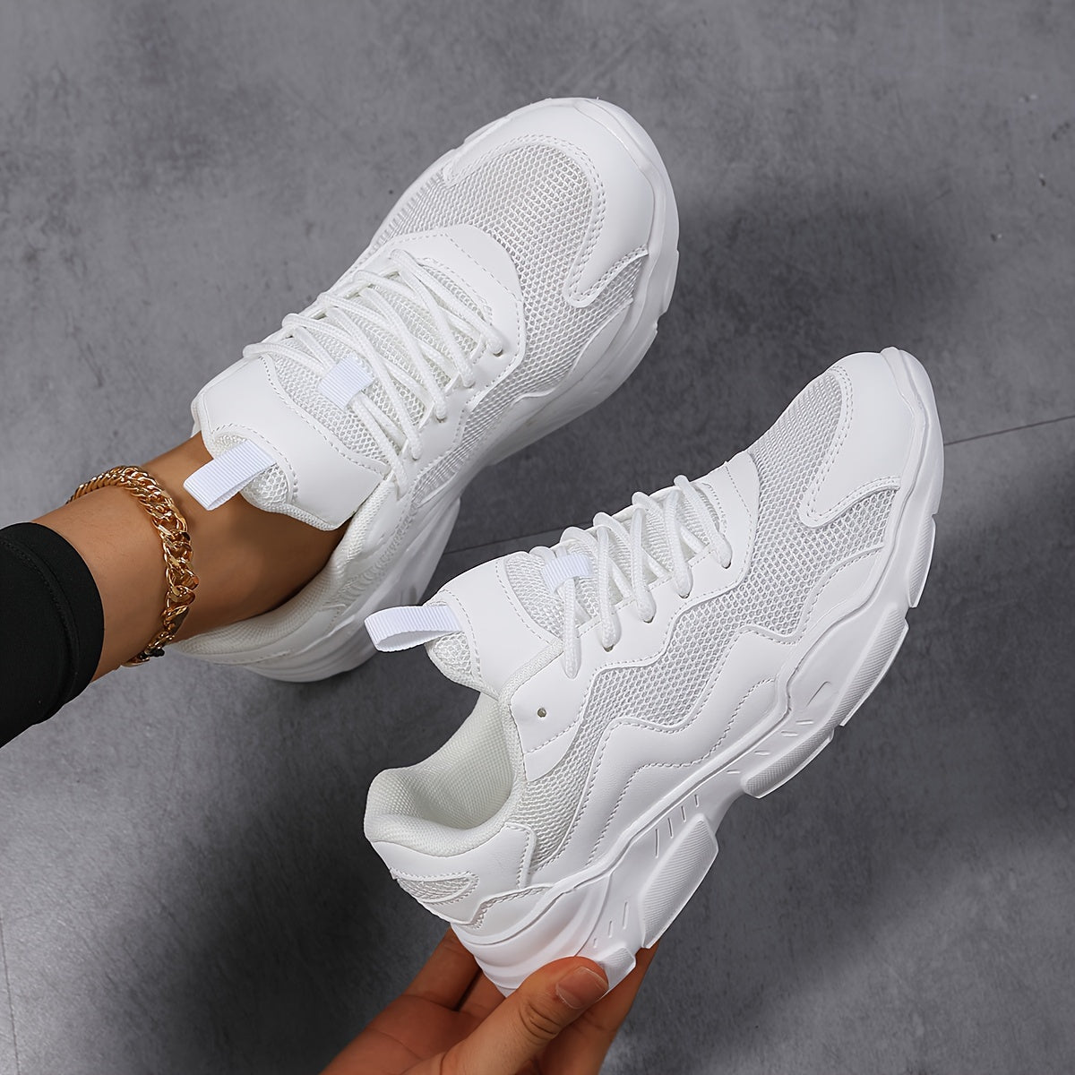 Women’s Mesh Running Shoes, Lightweight Breathable Sneakers, All-Season Low Top