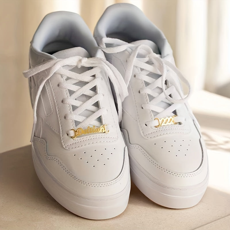 Personalized Stainless Steel Shoe Buckle Name Tag for Sneakers for Him and Her