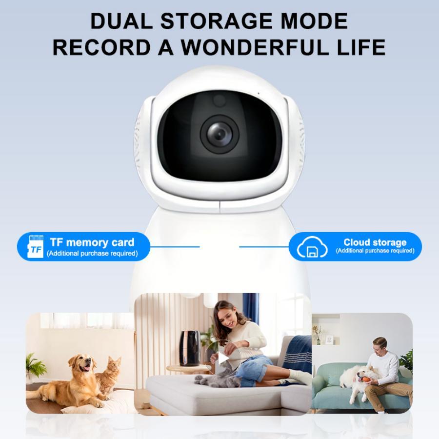 HD 1080P Indoor Security Camera Wireless WiFi Auto Tracking Sound Detection Alarm Push USB Powered