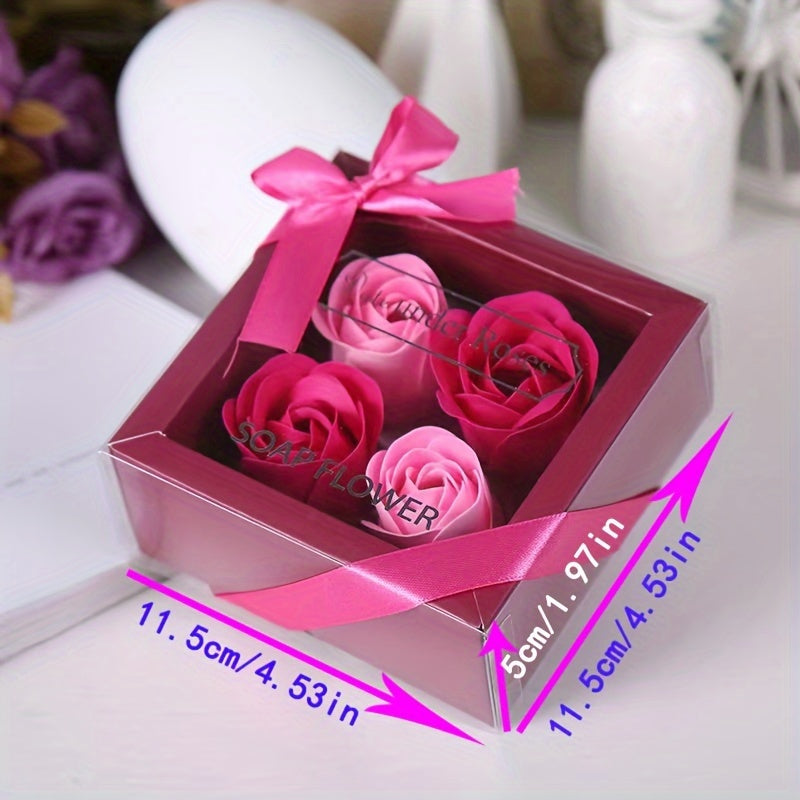 Artificial Rose Soap Flower Gift Box for Valentine's Day, Mother's Day, Weddings