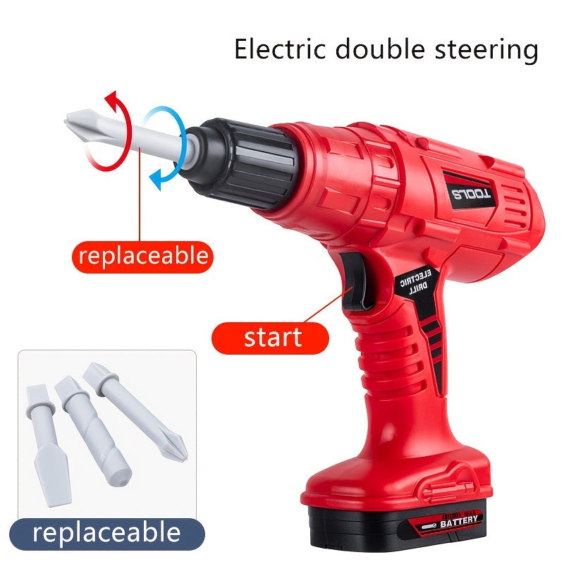 Kids Toy Tool Set in Three Sizes with Electric Drill and Repair Tools for Boys and Girls