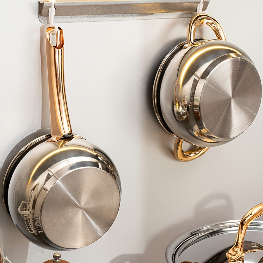 12-Piece Stainless Steel Cookware Set with Lids for Home, Restaurant, Camping