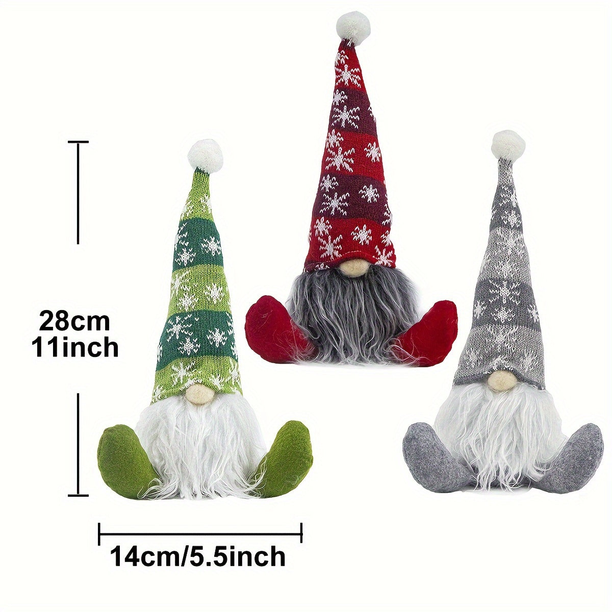 Christmas Scene Decoration with Old Man Snowflake Hat and Props