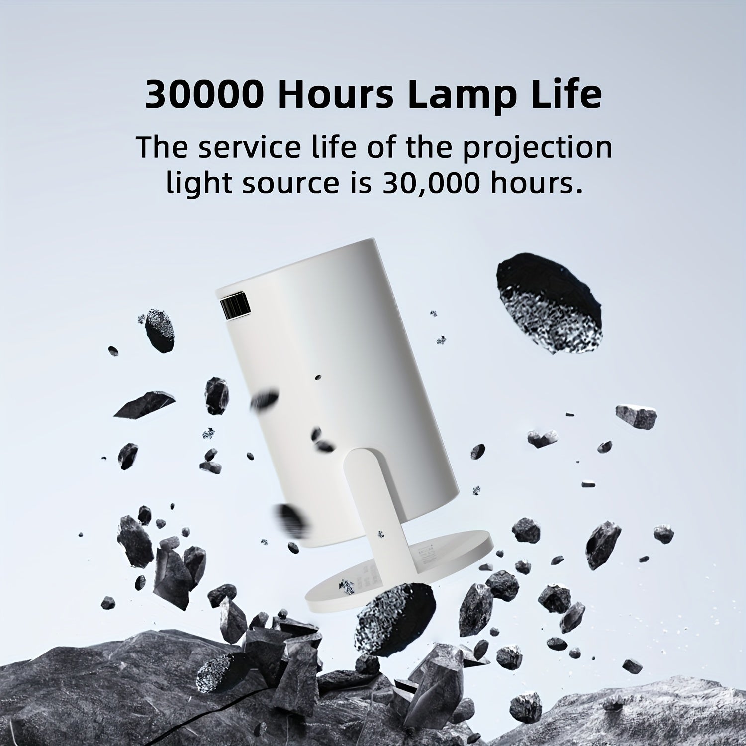 Portable HD Mini Projector with 180° Rotation, Smartphone Sharing, Built-in Speakers