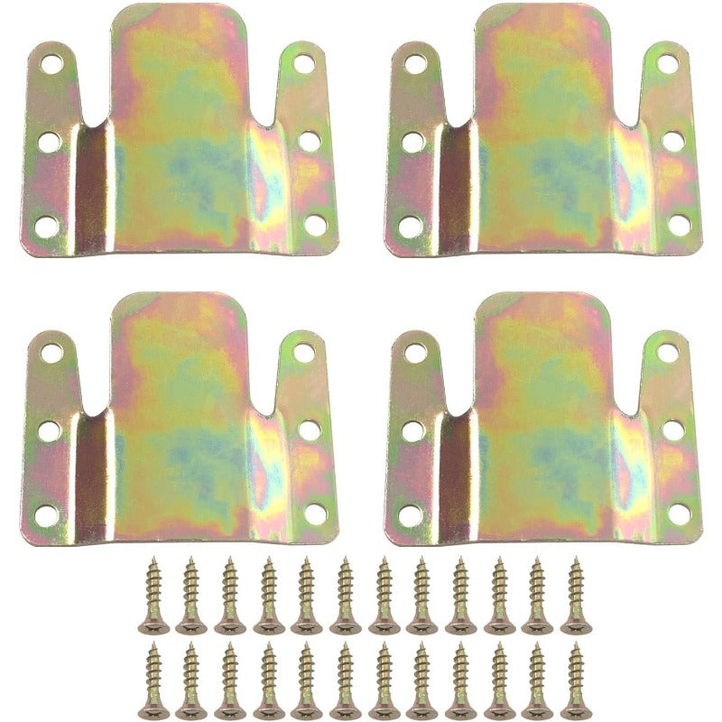 Conectores de sección de metal para sofá Chrome con tornillos para montaje y reparación de muebles