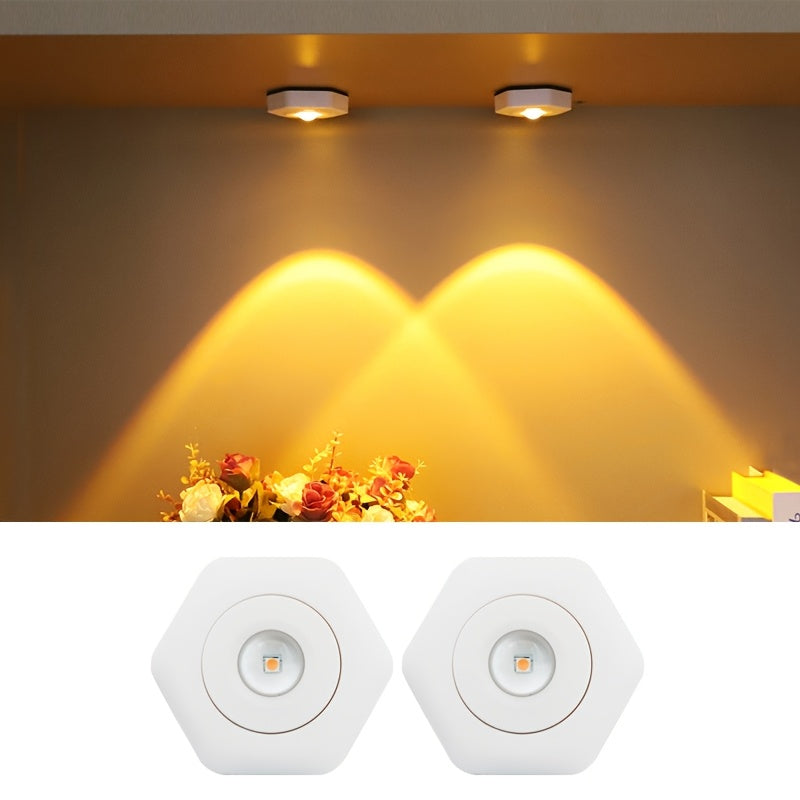 Lámpara de atardecer LED con diseño hexagonal, brillo de dos niveles, alimentada por batería para dormitorio, sala de estar, fotografía