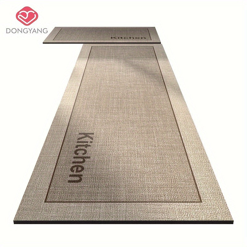 Kitchen Rug Faux Leather Water-Resistant Non-Slip Washable Floor Mat Durable Oil-Proof Runner