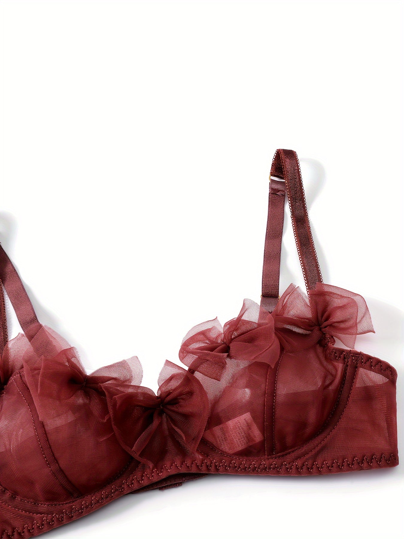 Ikki qismli Mesh Bow Ichki kiyim to'plami