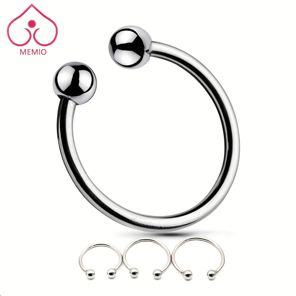 Men Stainless Steel Cock Ring Glans Penis Ring Sex Toy Adjustable Size