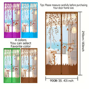 Magnetic Mesh Curtain with Magic Tape for Mosquito Prevention and Summer Use in Bedrooms and Homes