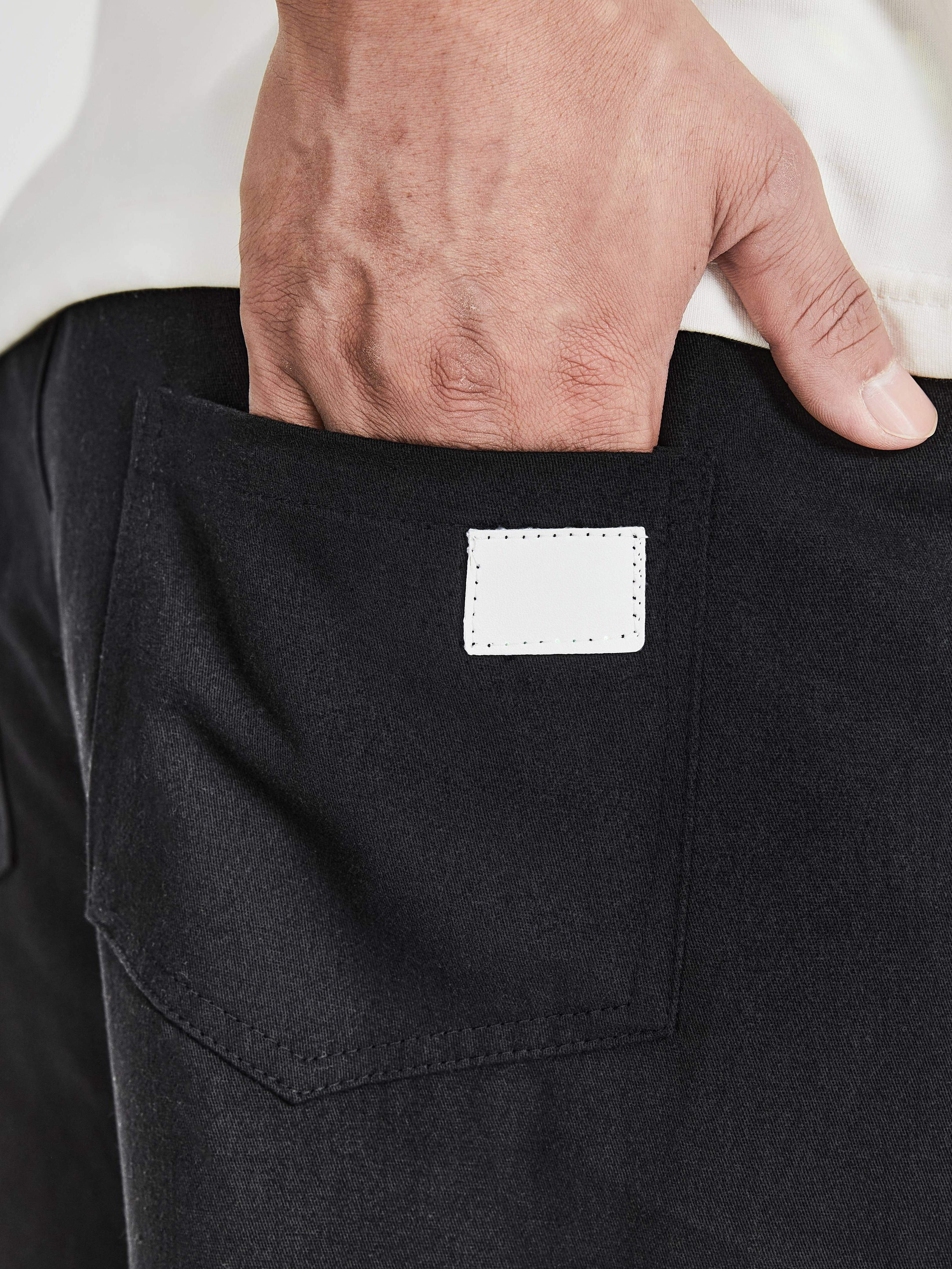 Men's Cargo Pants 2-Pack Loose Fit Drawstring Solid Polyester for Hiking Outdoor