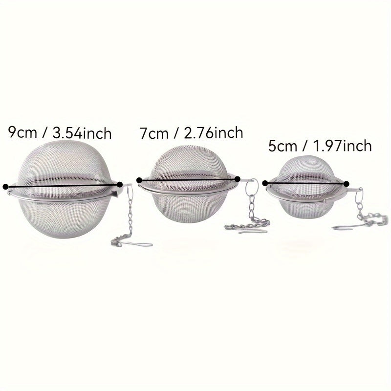 Set of 3 Stainless Steel Tea Infusers Mesh Ball Strainers for Loose Leaf Tea Spices