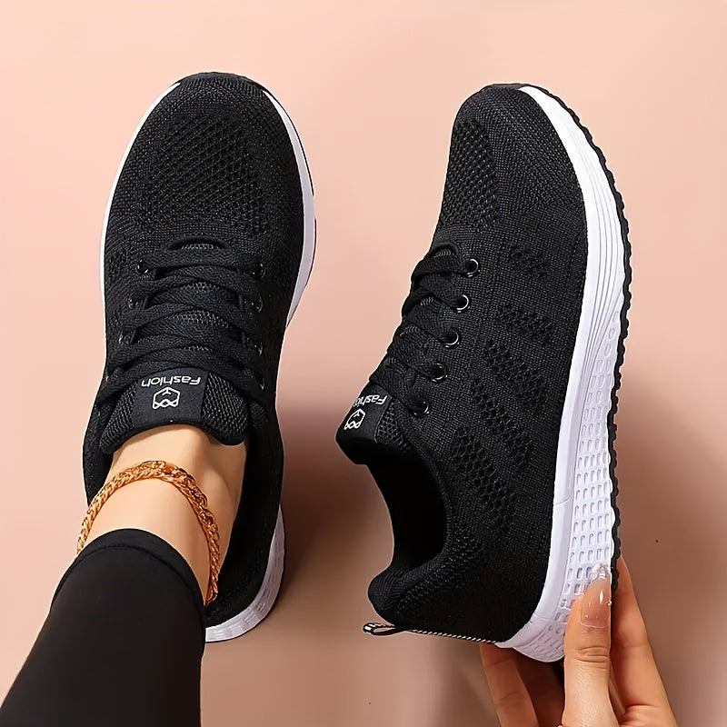 Women Breathable Mesh Knit Casual Sneakers Lightweight Comfortable Insole