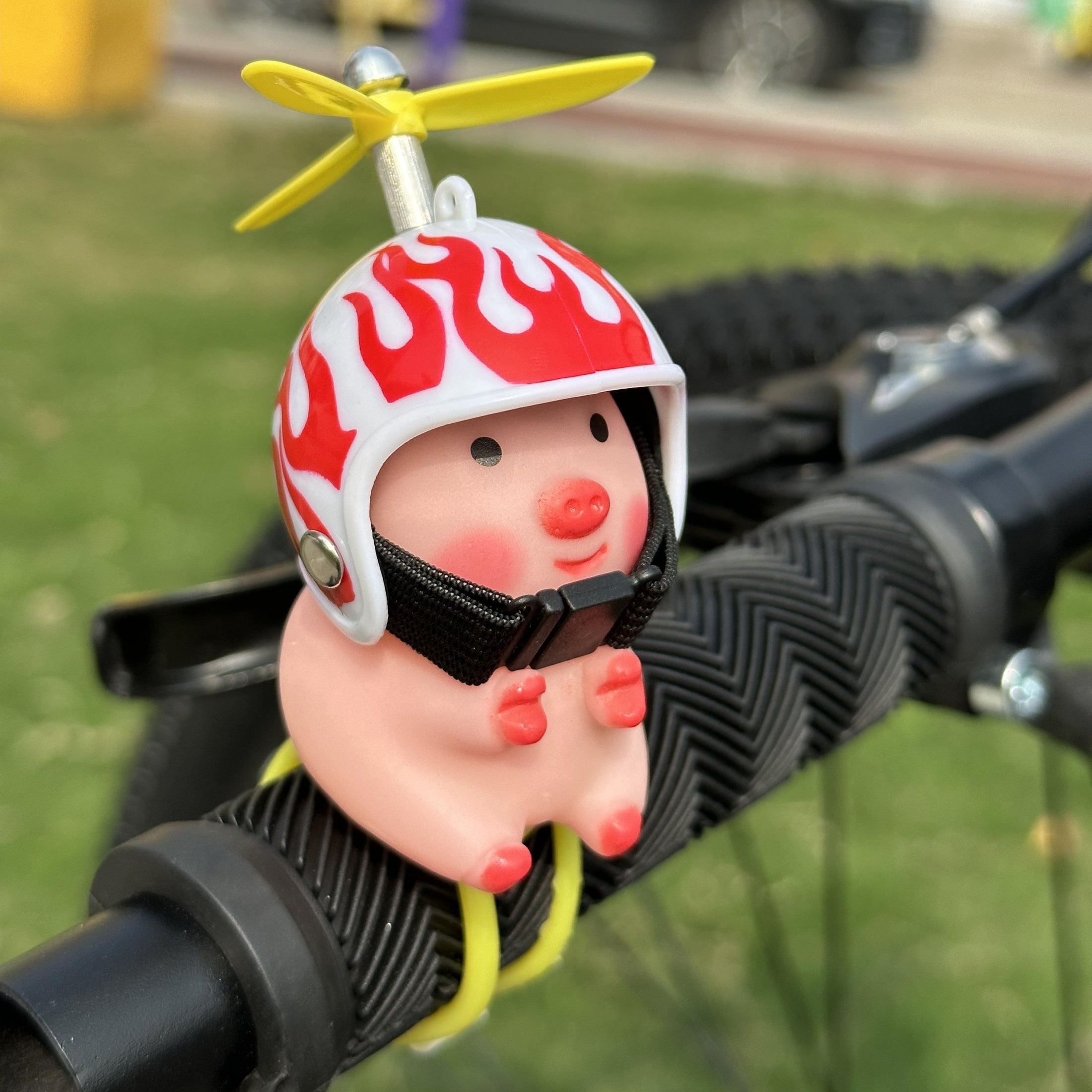 Милый свиной шлем, аксессуар для руля, PVC, уличный скутер, декор, фигурка свиньи