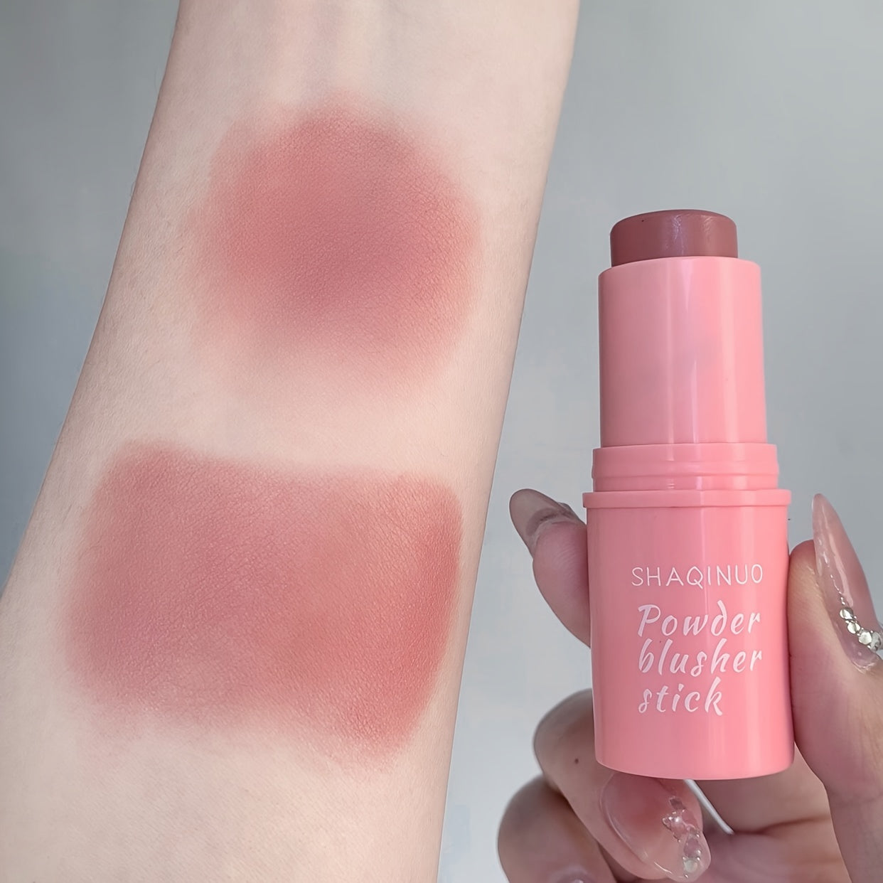 Set de barras de rubor para mujer, mate, a prueba de agua, natural, nude, 3 en 1, cuidado de la piel