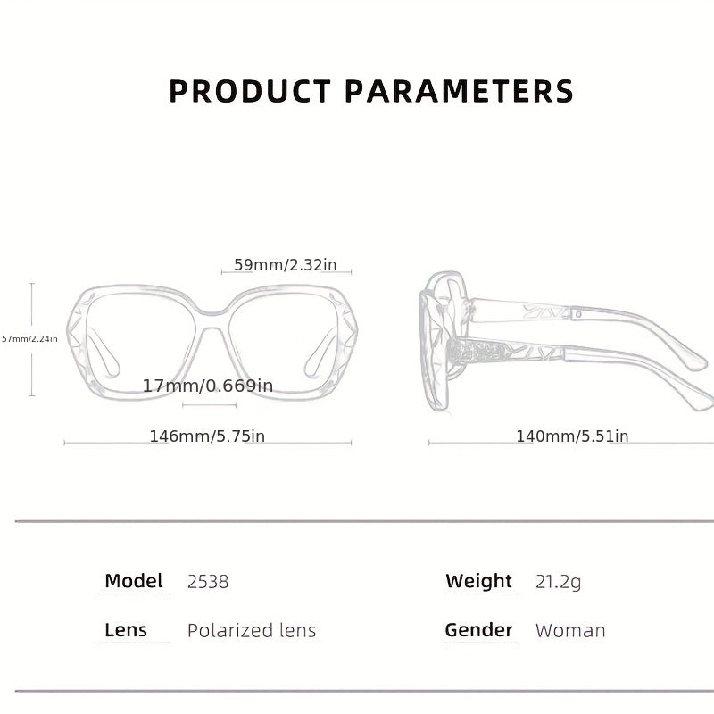 Gafas de sol de gelatina con purpurina para mujer con lentes de gradiente UV400 y estuche de regalo