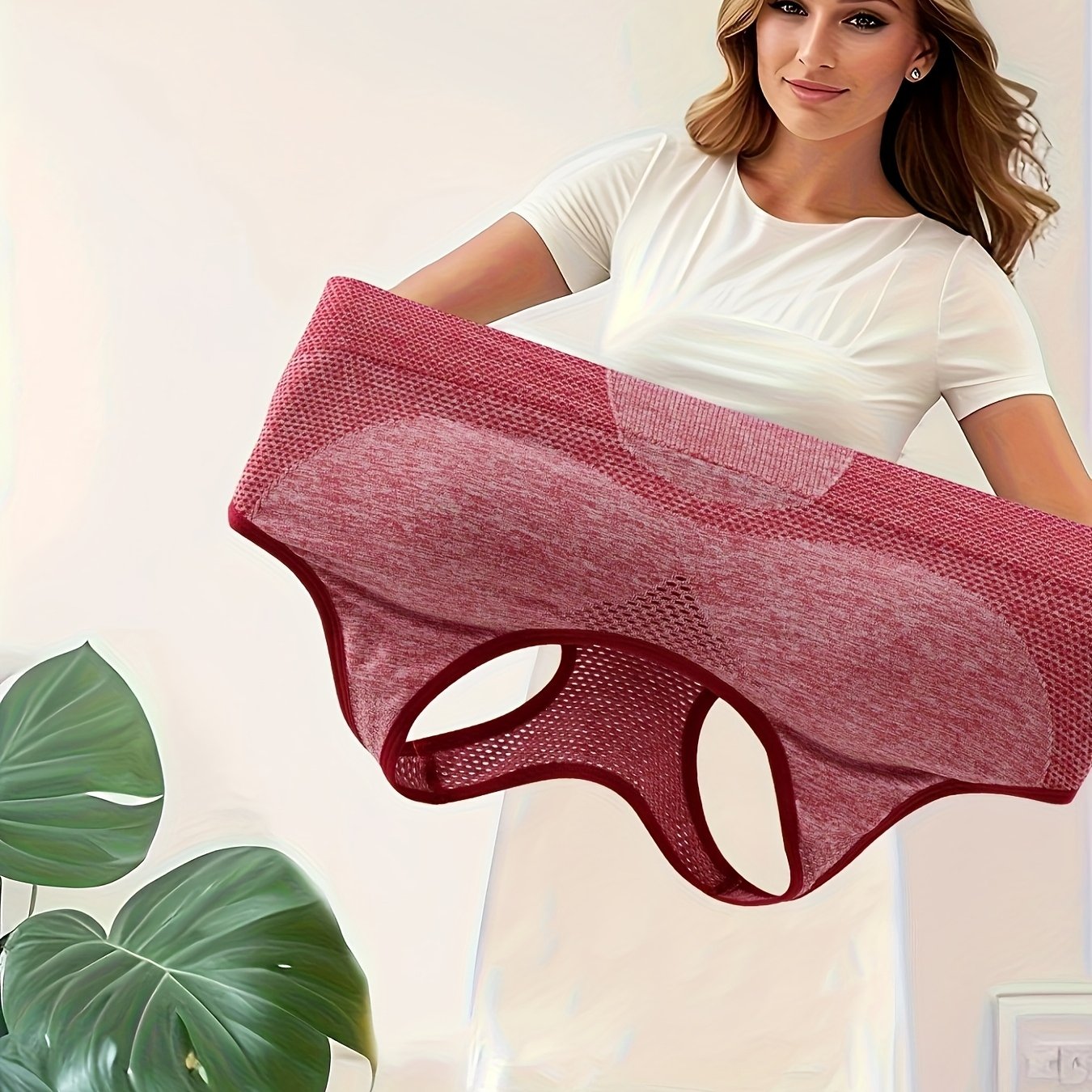 Plus o'lcham nafas oladigan, shovqinsiz tarmoq sport brasi uchun yoga