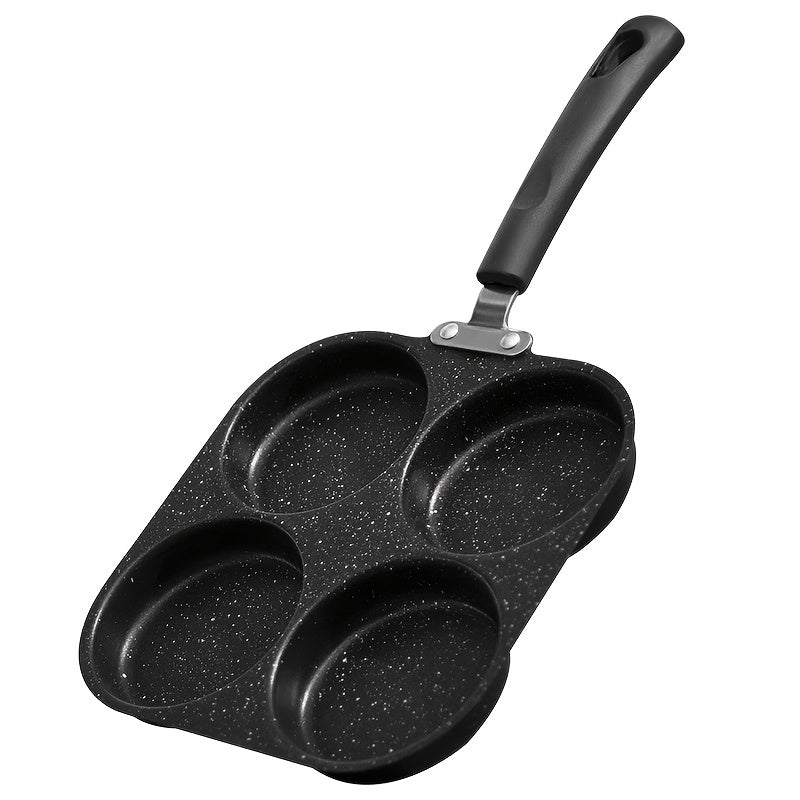 Cast Iron Pan with Round and Square Designs Non-Stick Surface Easy to Clean Kitchen Cookware