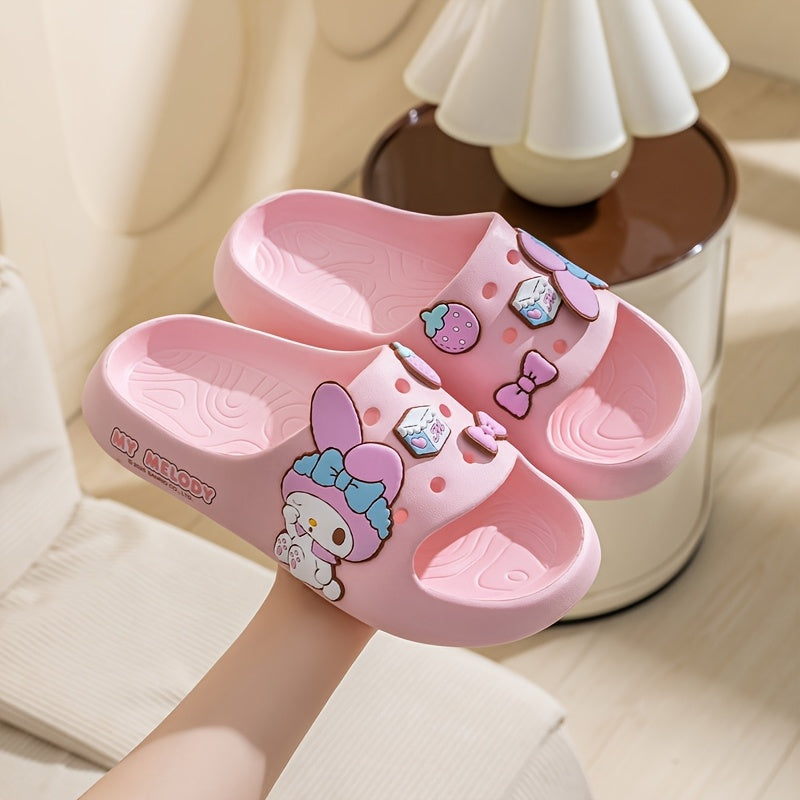 Kids and Adults Cartoon Slippers with Unicorn and Animal Designs Non-Slip EVA Indoor House Shoes in White Pink Blue