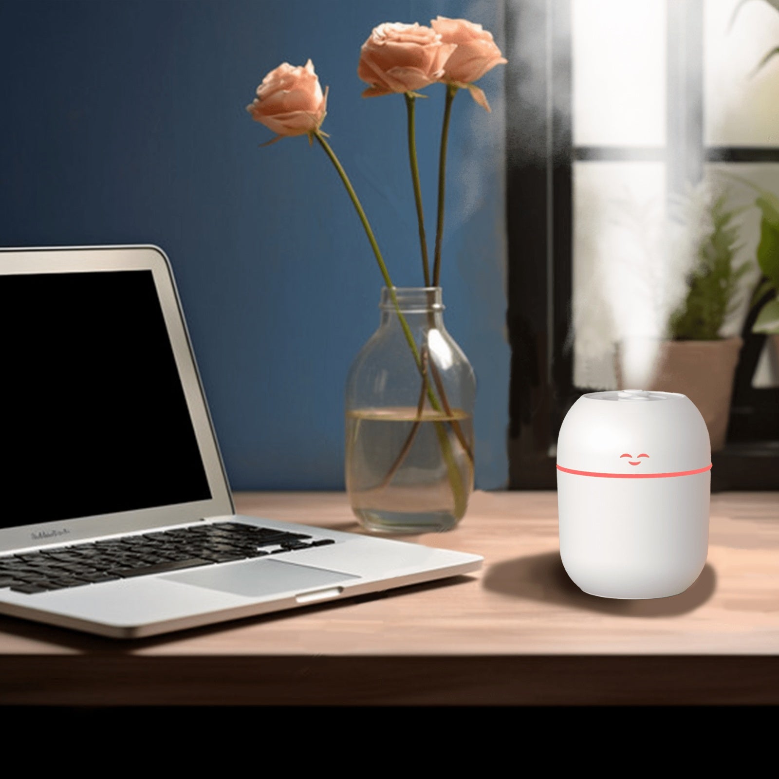 Compact USB Essential Oil Diffuser Humidifier Night Light 7.44oz Car Home