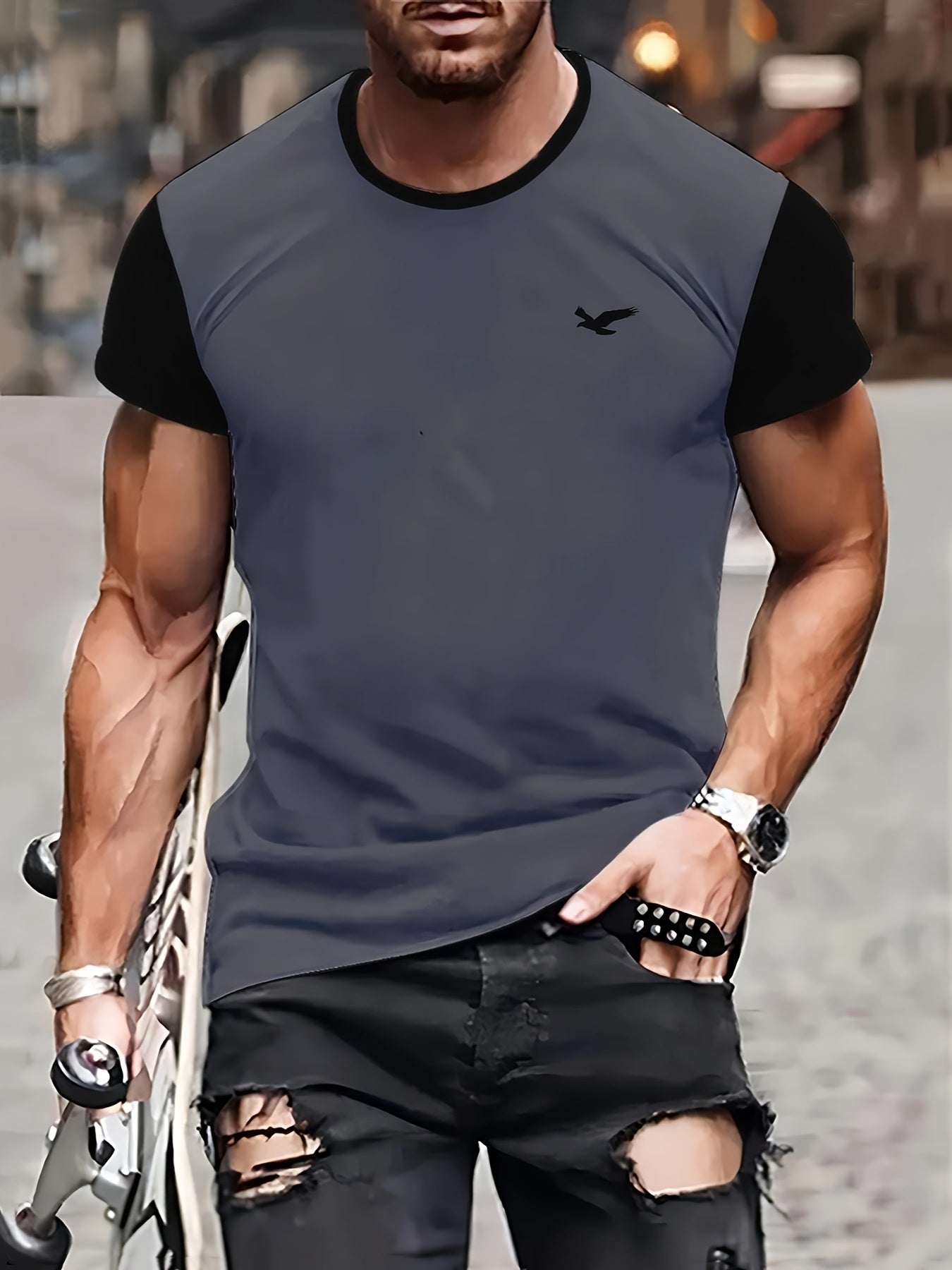 Men's Animal Print Quick-Dry Breathable Mesh Short Sleeve T-Shirt