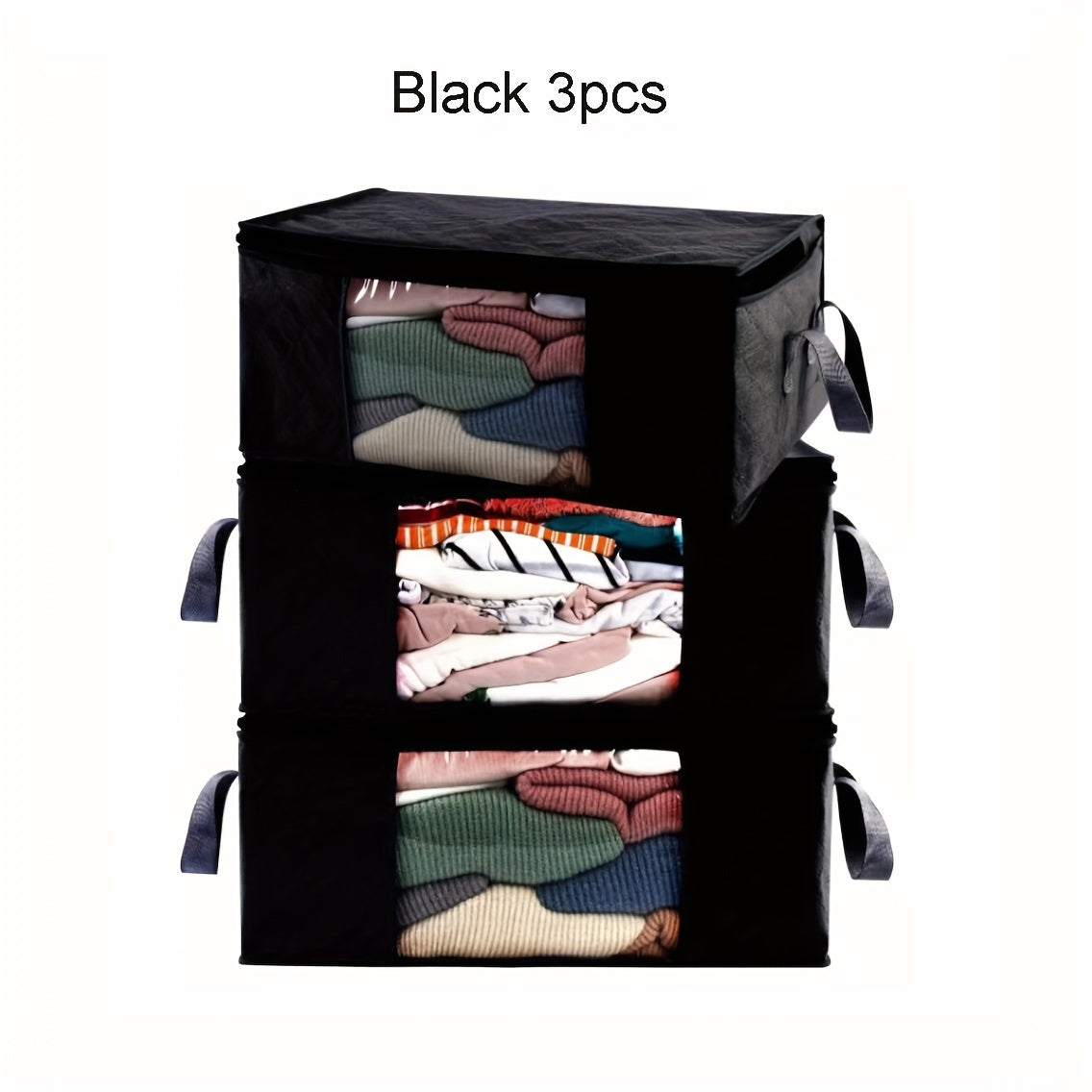 Bolsa de almacenamiento para armario de fibra no tejida para ropa y edredón, caja plegable sellada a prueba de polvo