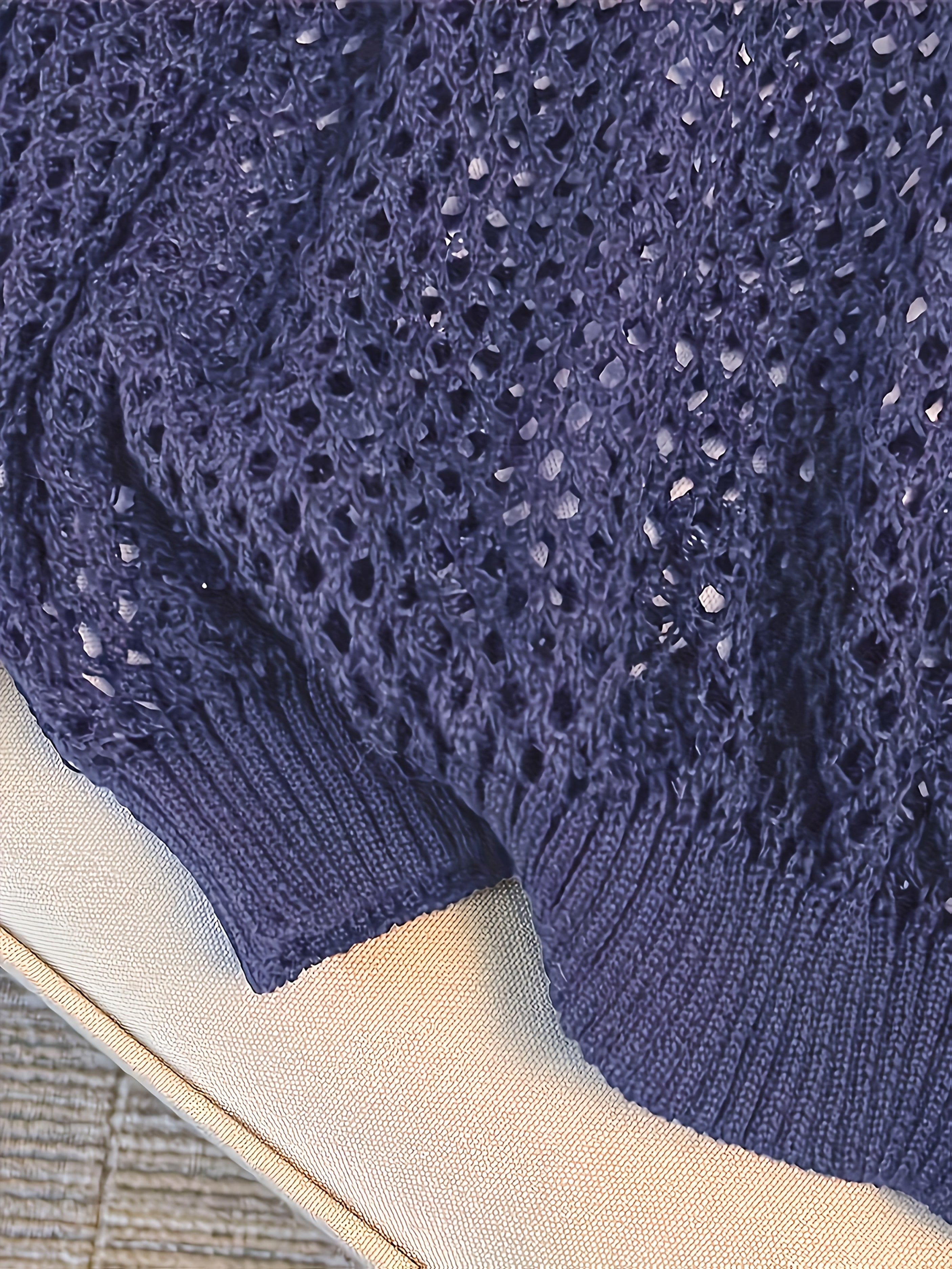 Женский свитер большого размера с длинными рукавами и вырезами в виде сердечек, дышащий повседневный топ