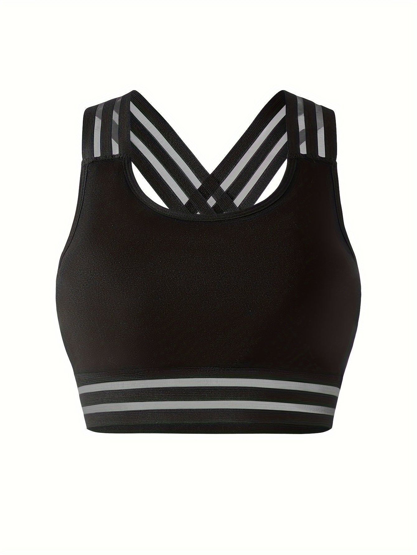 Havo o'tkazuvchi va qulay sport brassi ajratiladigan qopqoq va kesilgan tasma dizayniga ega, poliamid va spandeksdan tayyorlangan bir rangli to'qima aralashmasidan. Katta ayollar uchun yoga tank topi uchun ideal.