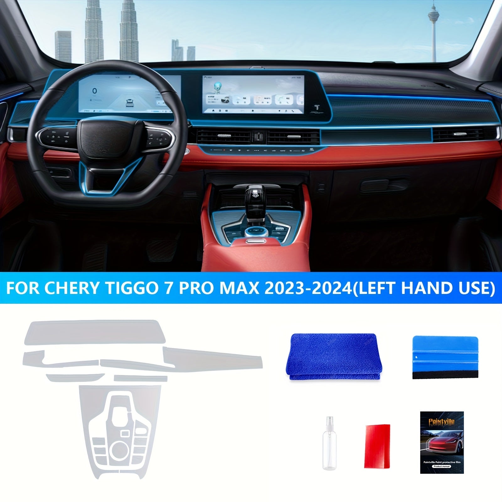 Salon avtomobil himoya filmi TPU anti-chiruvchi UV toza saqlash uchun SUV 8.5mil