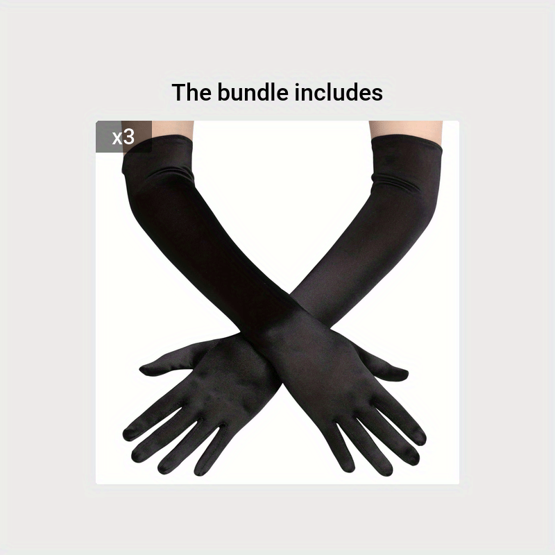 1920s Style Gatsby Flapper Satin Opera Long Gloves for Women